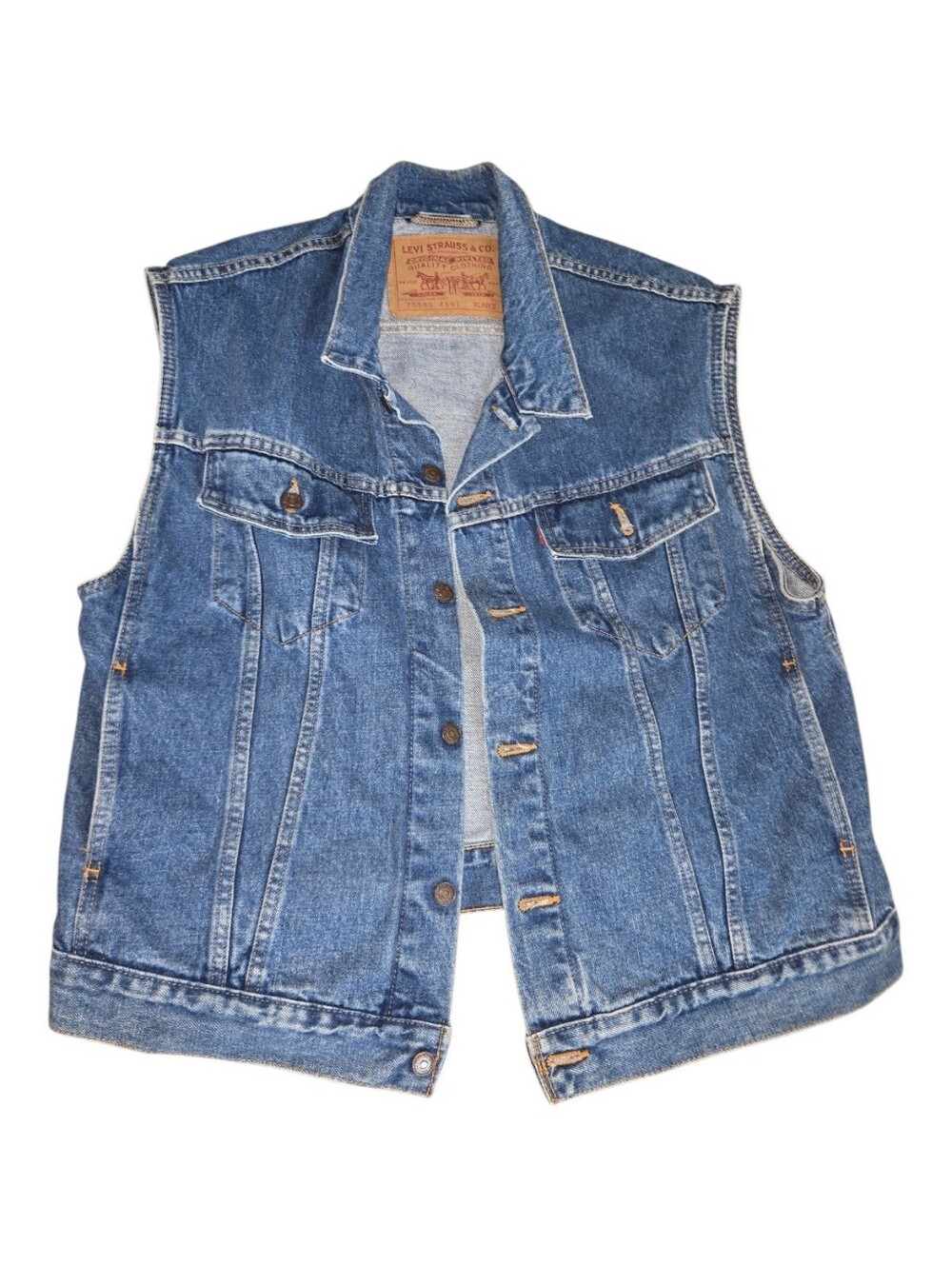Vintage Levi's Classic Blue Denim Vest Size XL